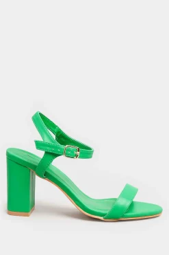 M&Co Limited Collection Limited Collection Green Block Heel Sandal In Wide E Fit & Extra Wide Fit><noscript><img width=