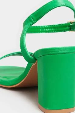 M&Co Limited Collection Limited Collection Green Block Heel Sandal In Wide E Fit & Extra Wide Fit><noscript><img width=
