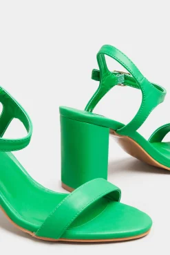 M&Co Limited Collection Limited Collection Green Block Heel Sandal In Wide E Fit & Extra Wide Fit><noscript><img width=