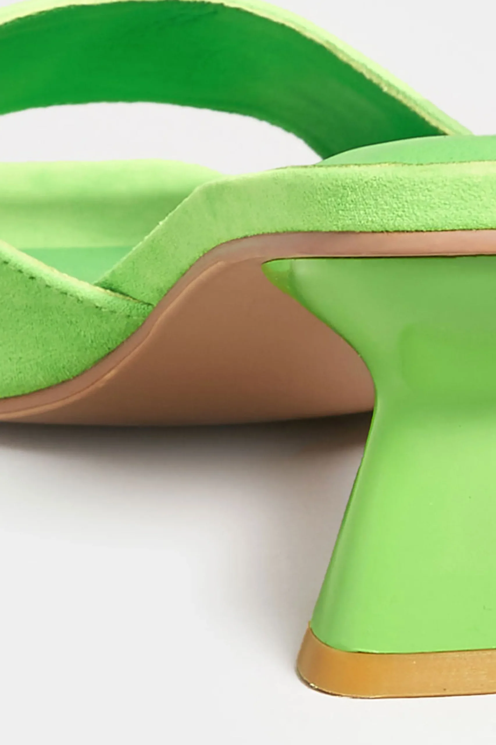 M&Co Limited Collection Limited Collection Green Kitten Heel Mule In Wide E Fit & Extra Wide Eee Fit>Women Mules & Sliders