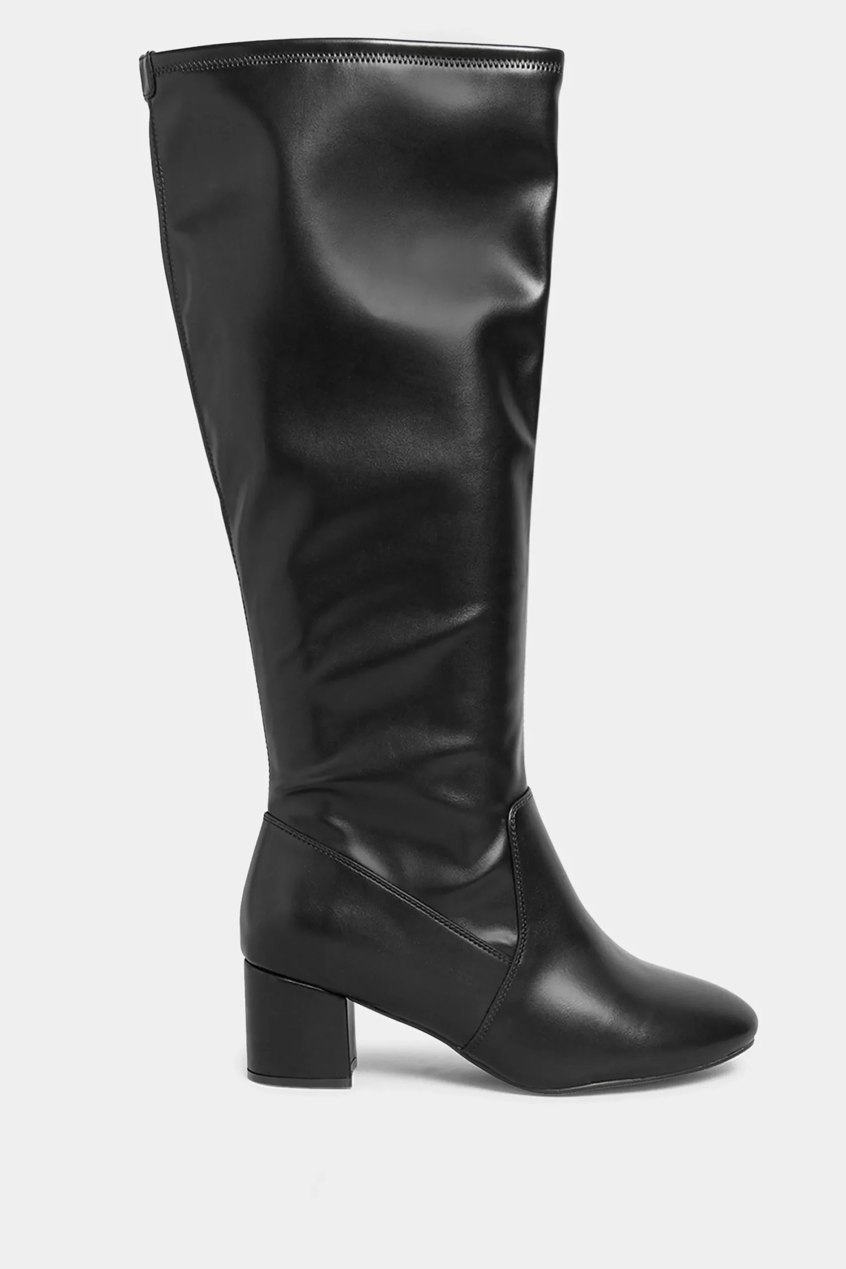 M&Co Limited Collection Limited Collection Black Stretch Heeled Knee High Boots In Wide E Fit & Extra Wide Eee Fit>Women Boots