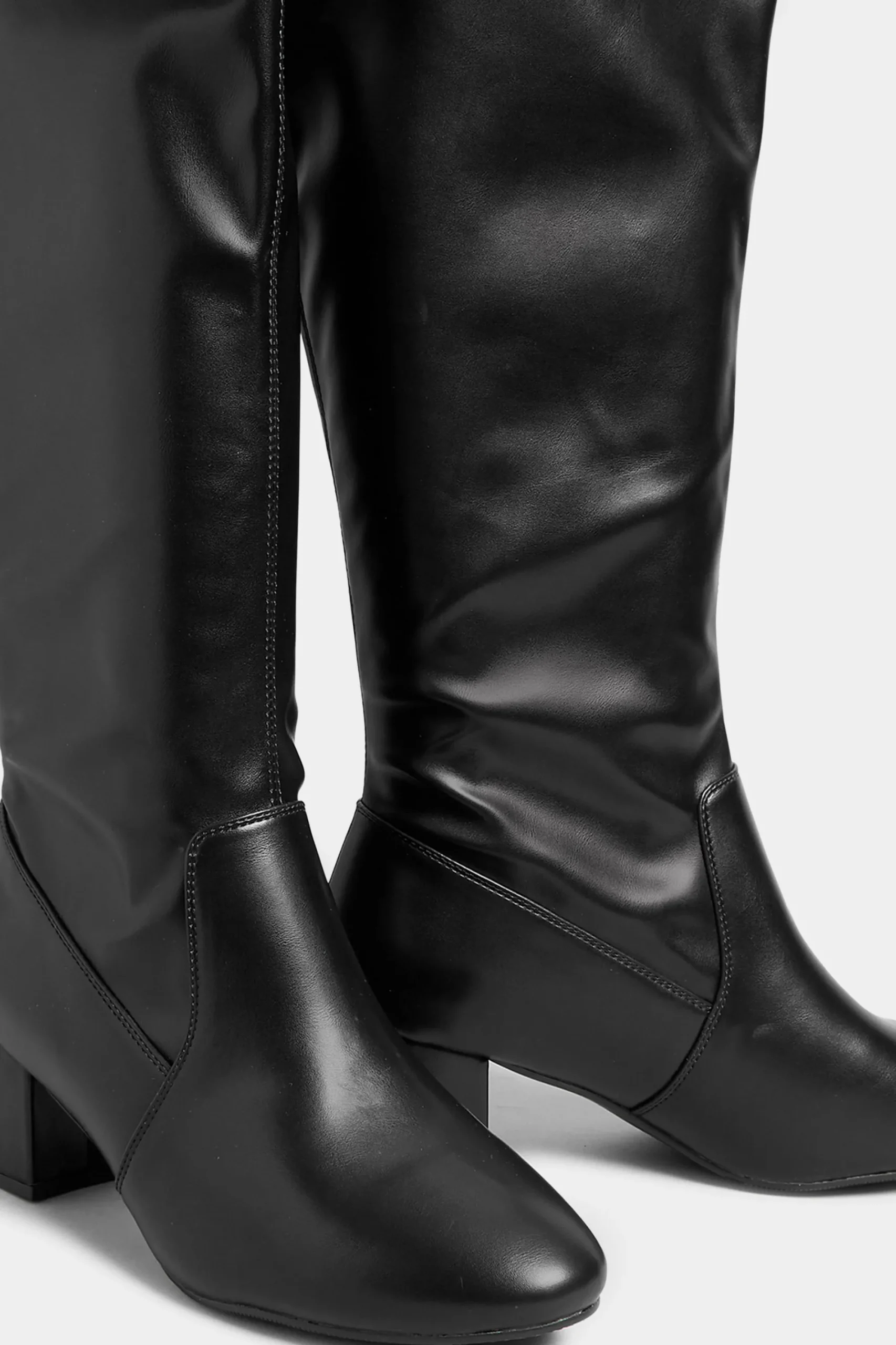 M&Co Limited Collection Limited Collection Black Stretch Heeled Knee High Boots In Wide E Fit & Extra Wide Eee Fit>Women Boots