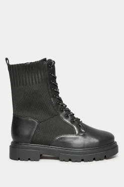 M&Co Limited Collection Limited Collection Black Chunky Sock Lace Up Boots In Wide E Fit & Extra Wide Eee Fit><noscript><img width=