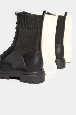 M&Co Limited Collection Limited Collection Black Chunky Sock Lace Up Boots In Wide E Fit & Extra Wide Eee Fit><noscript><img width=
