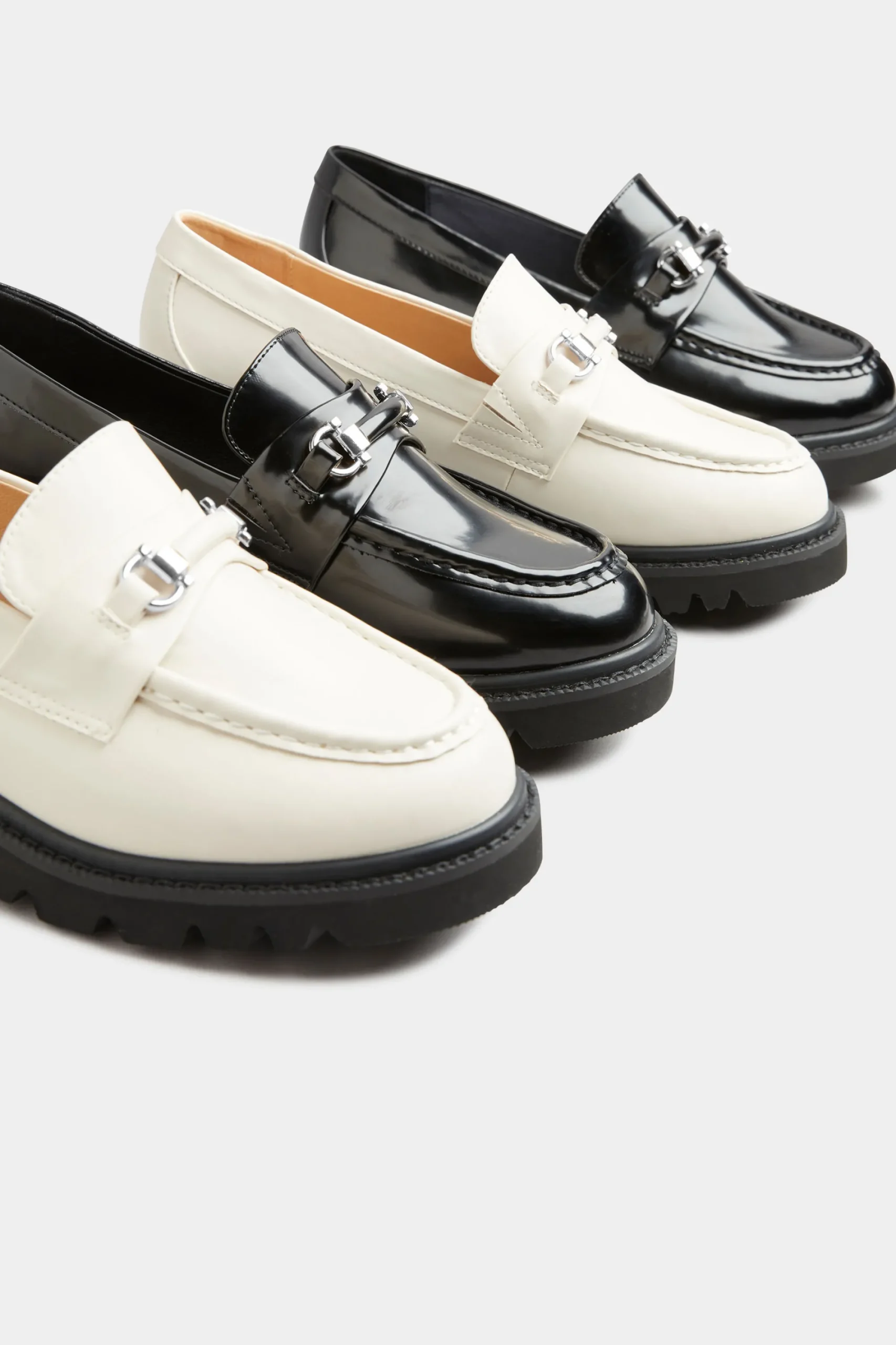 M&Co Limited Collection Limited Collection Cream Chunky Saddle Loafers In Extra Wide Eee Fit>Women Flat Shoes