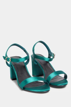 M&Co Limited Collection Limited Collection Dark Green Block Heel Sandal In Wide E Fit & Extra Wide Eee Fit>Women Heels