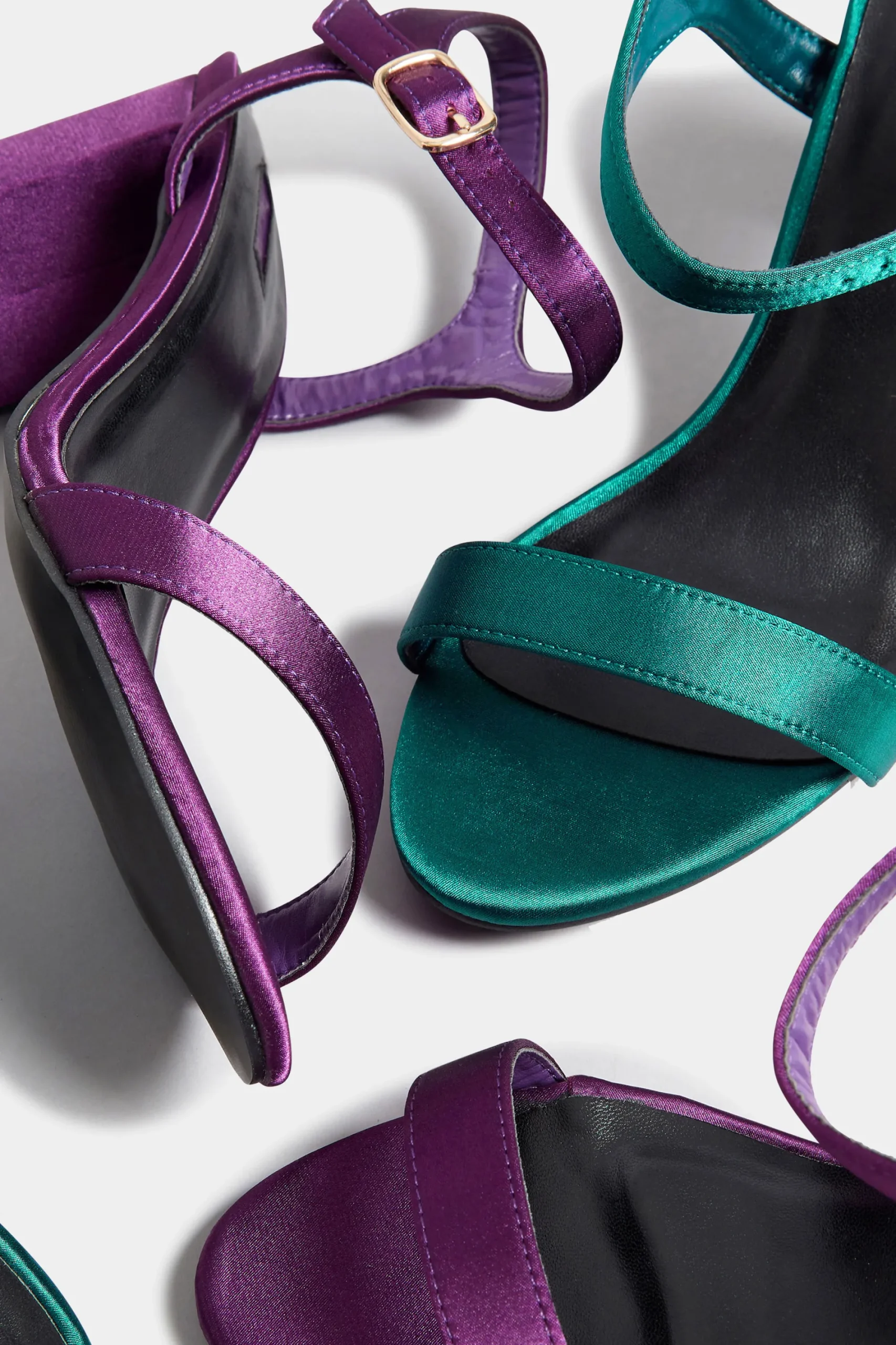 M&Co Limited Collection Limited Collection Dark Green Block Heel Sandal In Wide E Fit & Extra Wide Eee Fit>Women Heels