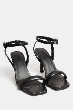 M&Co Limited Collection Limited Collection Black Padded Strap Heeled Sandals In Extra Wide Eee Fit>Women Heels
