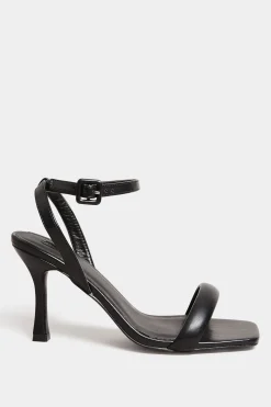 M&Co Limited Collection Limited Collection Black Padded Strap Heeled Sandals In Extra Wide Eee Fit><noscript><img width=