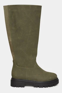 M&Co Limited Collection Limited Collection Khaki Green Chunky Calf Boots In Extra Wide Eee Fit><noscript><img width=