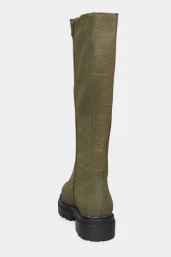 M&Co Limited Collection Limited Collection Khaki Green Chunky Calf Boots In Extra Wide Eee Fit><noscript><img width=