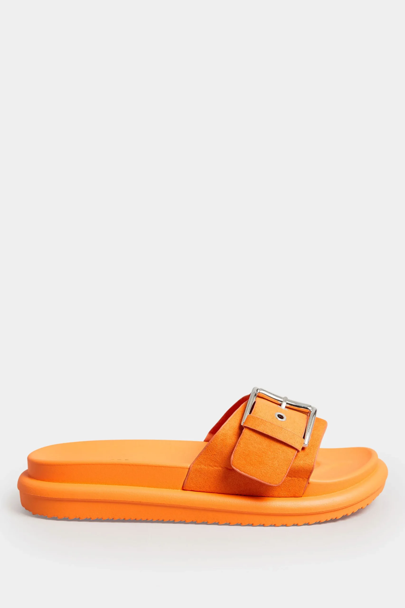 M&Co Limited Collection Limited Collection Orange Buckle Strap Mule Sandals In Wide E Fit & Extra Wide Eee Fit>Women Mules & Sliders