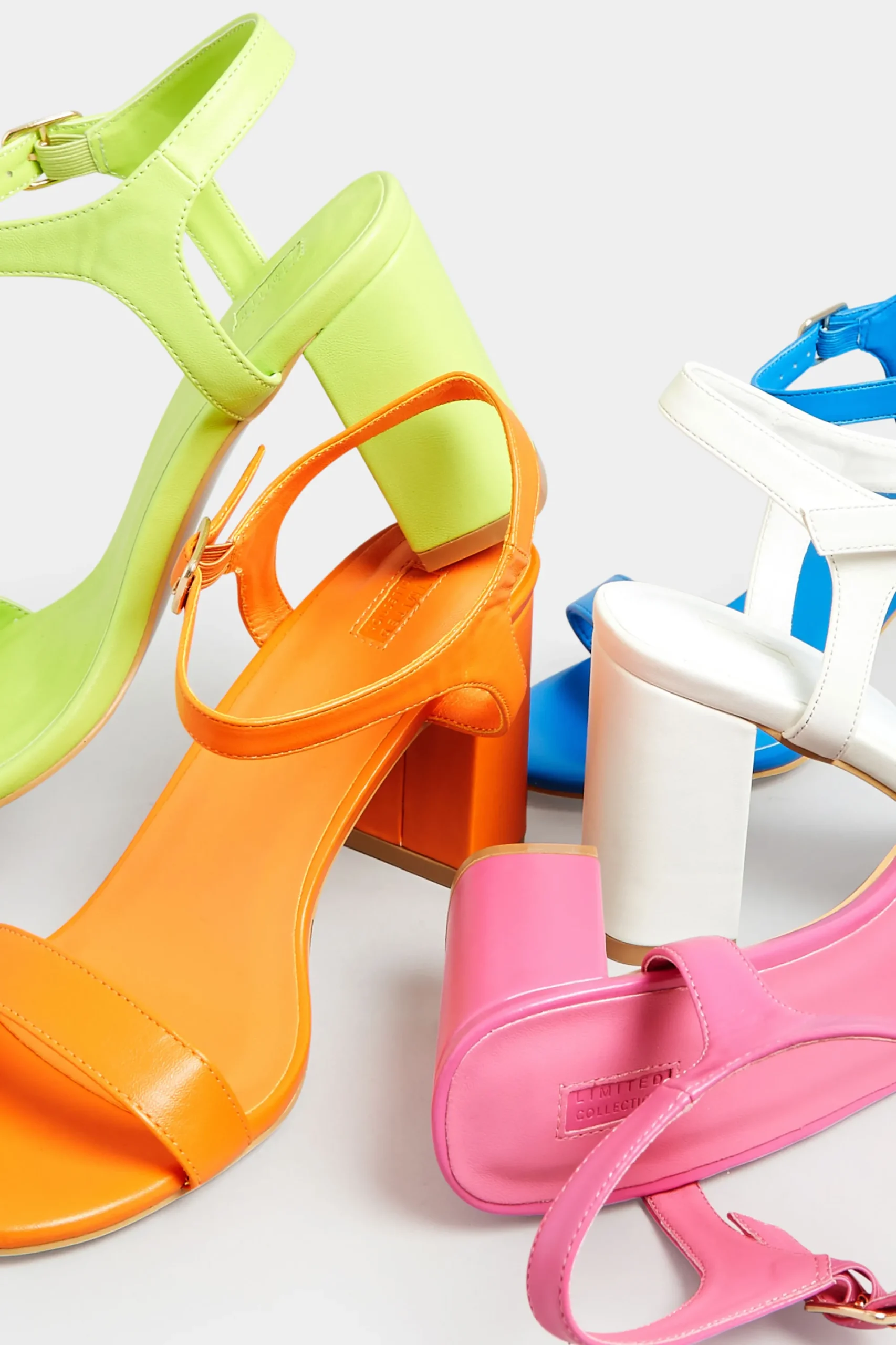 M&Co Limited Collection Limited Collection Orange Block Heel Sandal In Wide E Fit & Extra Wide Fit>Women Heels