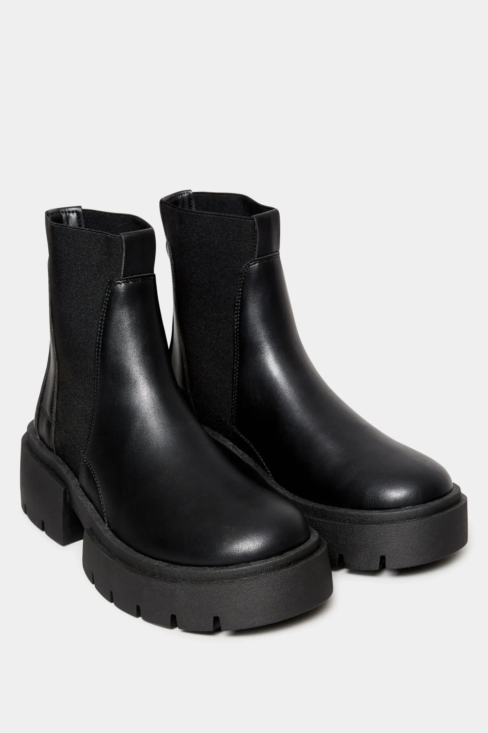M&Co Limited Collection Limited Collection Black Chunky Chelsea Ankle Boots In Wide E Fit>Women Boots
