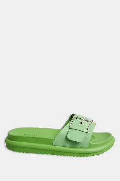 M&Co Limited Collection Limited Collection Green Buckle Strap Mule Sandals In Wide E Fit & Extra Wide Eee Fit><noscript><img width=