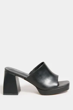 M&Co Limited Collection Limited Collection Black Platform Block Mule Sandal Heels In Wide E Fit & Extra Wide Eee Fit><noscript><img width=