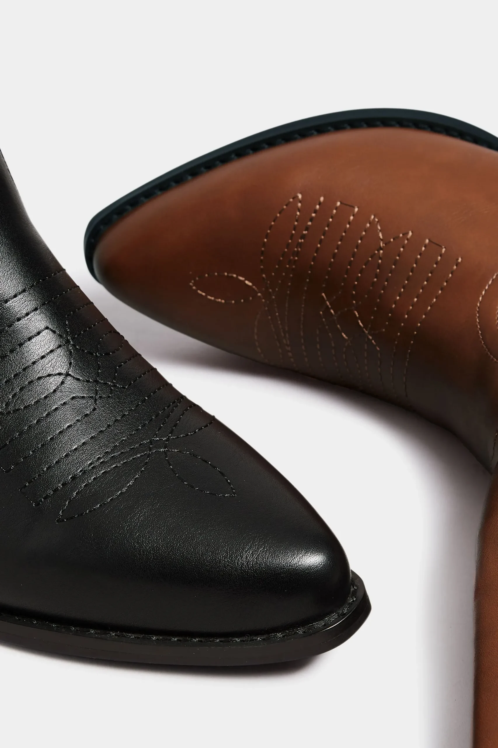 M&Co Limited Collection Limited Collection Tan Brown Cowboy Boots In Extra Wide Eee Fit>Women Boots