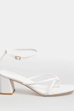 M&Co Limited Collection Limited Collection White Mid Toe Post Heeled Sandals In Extra Wide Eee Fit><noscript><img width=