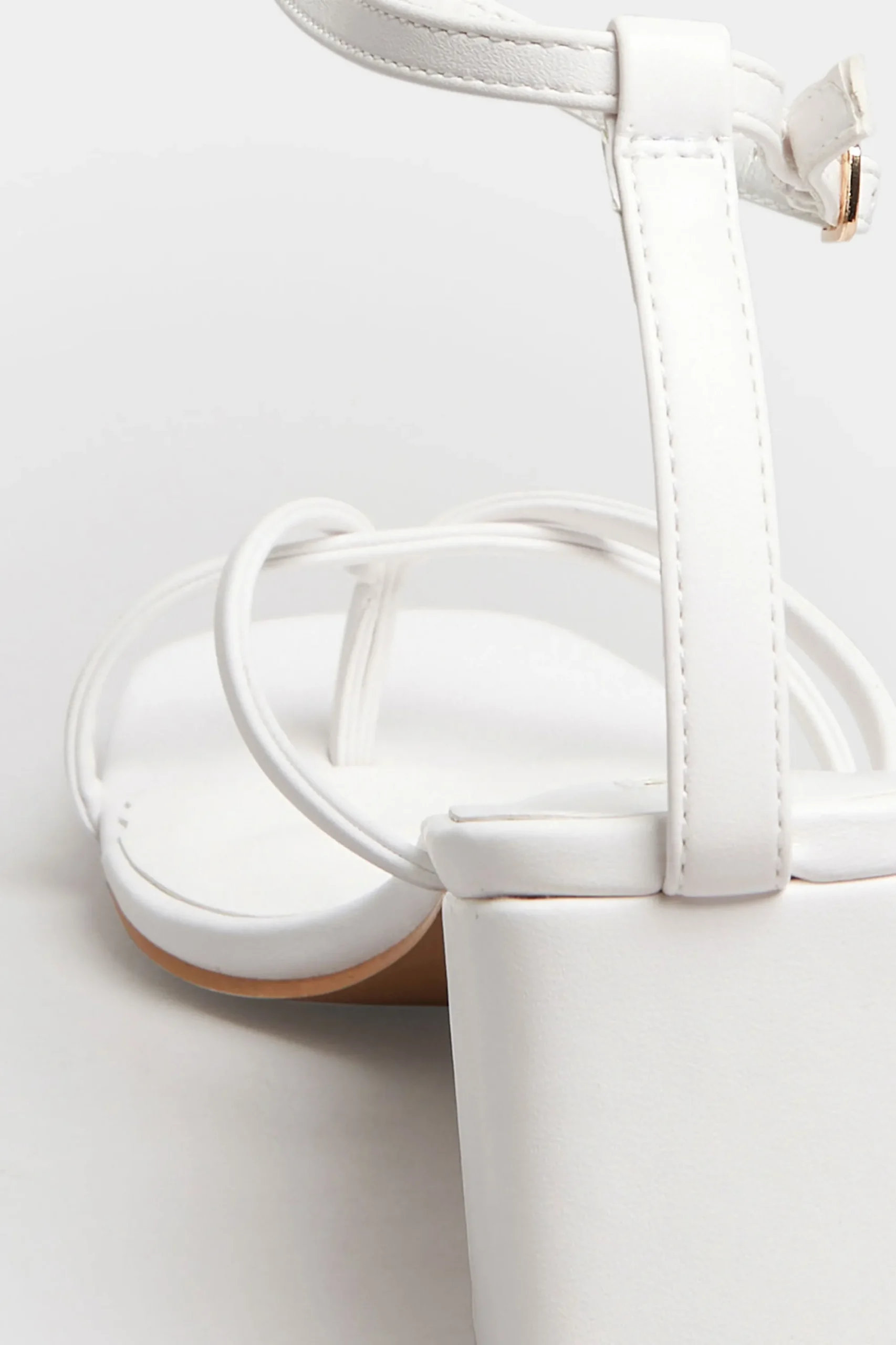 M&Co Limited Collection Limited Collection White Mid Toe Post Heeled Sandals In Extra Wide Eee Fit>Women Heels