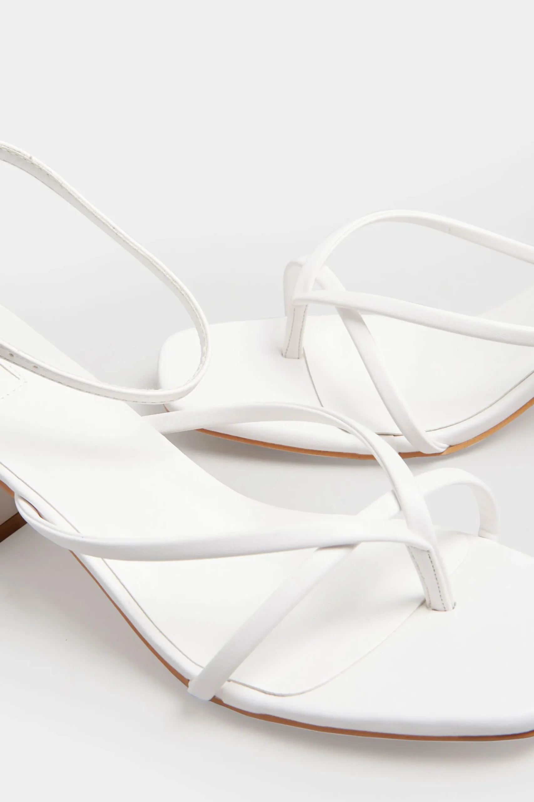 M&Co Limited Collection Limited Collection White Mid Toe Post Heeled Sandals In Extra Wide Eee Fit>Women Heels