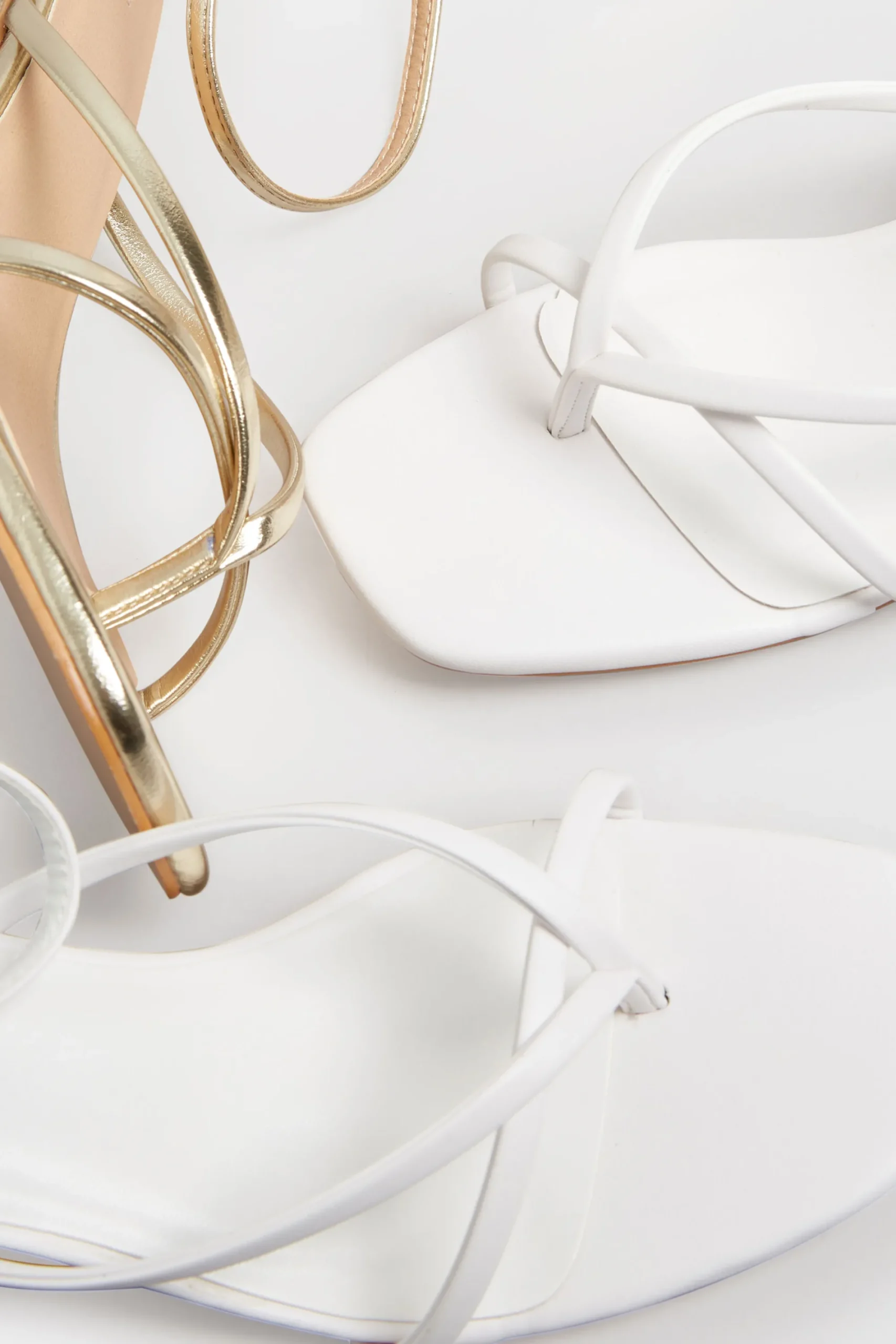 M&Co Limited Collection Limited Collection White Mid Toe Post Heeled Sandals In Extra Wide Eee Fit>Women Heels