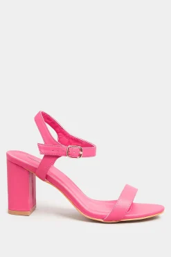 M&Co Limited Collection Limited Collection Hot Pink Block Heel Sandal In Wide E Fit & Extra Wide Fit><noscript><img width=