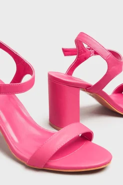 M&Co Limited Collection Limited Collection Hot Pink Block Heel Sandal In Wide E Fit & Extra Wide Fit><noscript><img width=