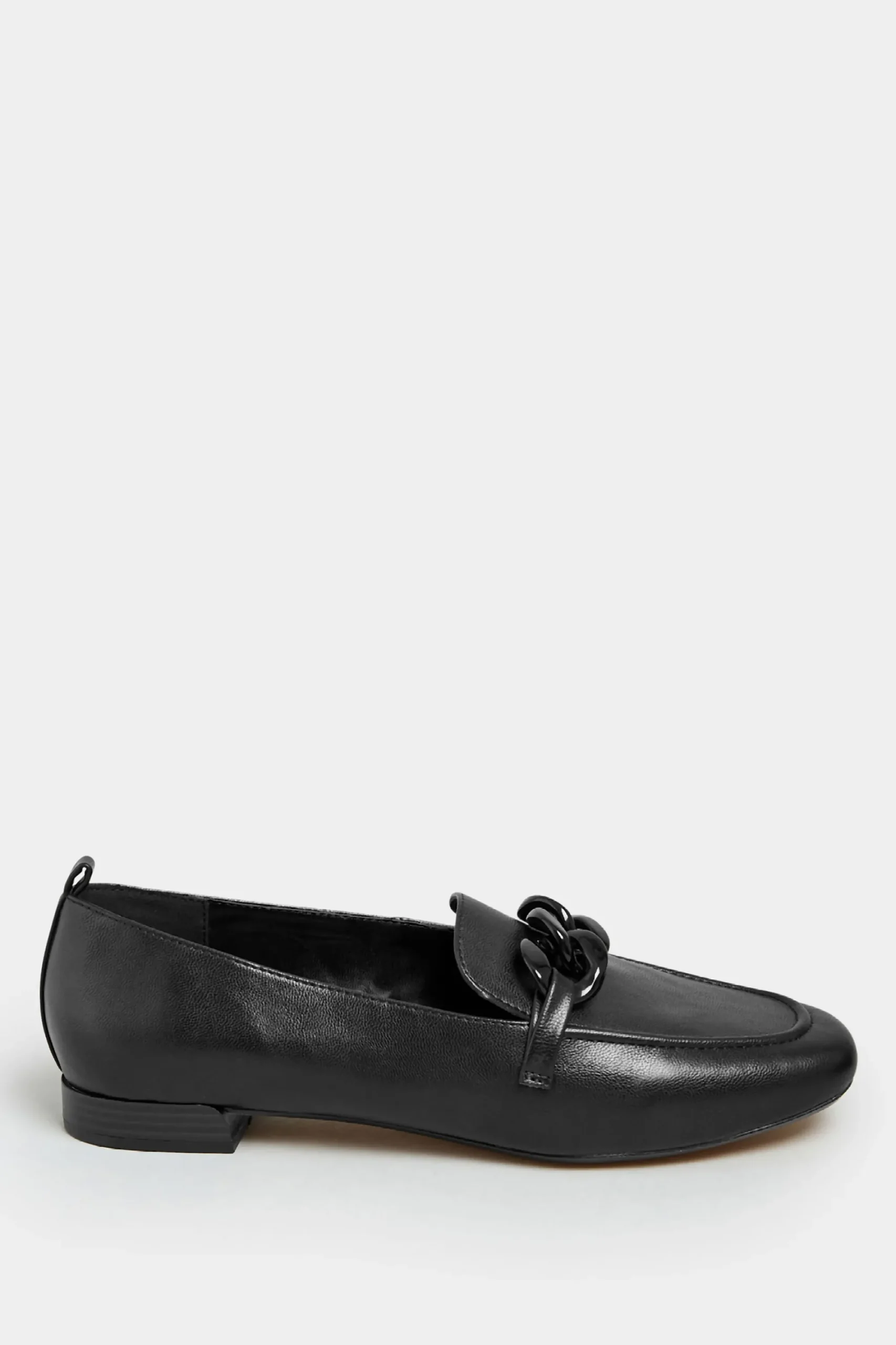 M&Co Limited Collection Limited Collection Black Chain Loafers In Wide E Fit>Women Flat Shoes