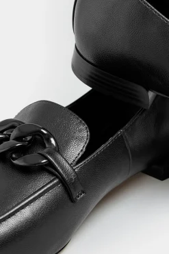 M&Co Limited Collection Limited Collection Black Chain Loafers In Wide E Fit><noscript><img width=