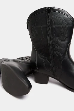 M&Co Limited Collection Limited Collection Black Cowboy Ankle Boots In Extra Wide Eee Fit><noscript><img width=