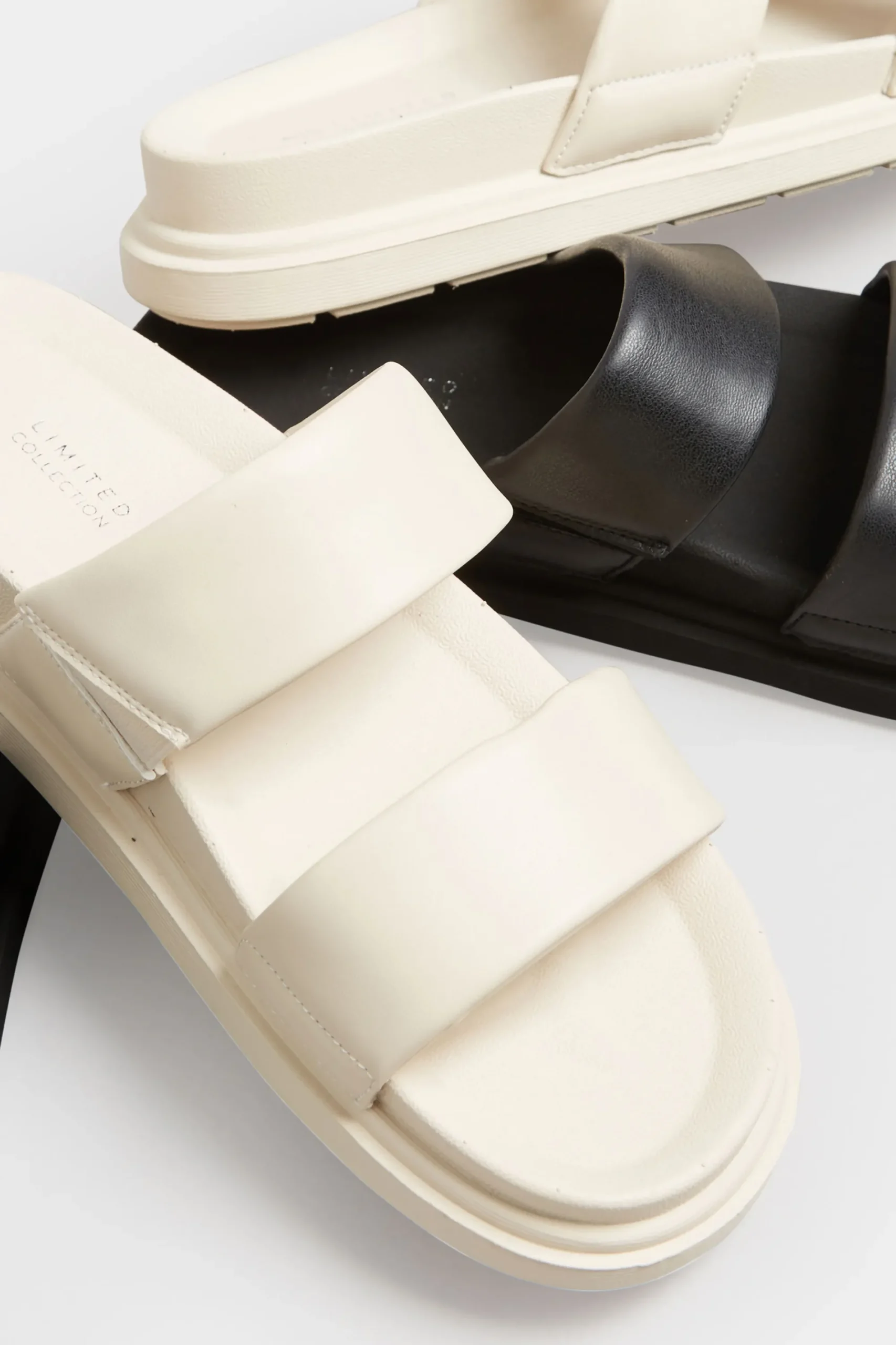 M&Co Limited Collection Limited Collection White Two Strap Sandals In Extra Wide Eee Fit>Women Sandals