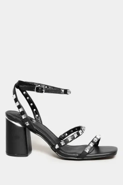 M&Co Limited Collection Limited Collection Black Strappy Studded Sandals In E Wide Fit & Eee Extra Wide Fit><noscript><img width=