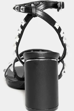 M&Co Limited Collection Limited Collection Black Strappy Studded Sandals In E Wide Fit & Eee Extra Wide Fit><noscript><img width=