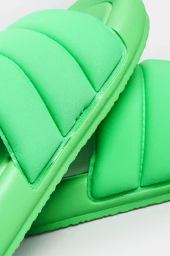 M&Co Limited Collection Limited Collection Green Padded Sliders In Wide E Fit><noscript><img width=