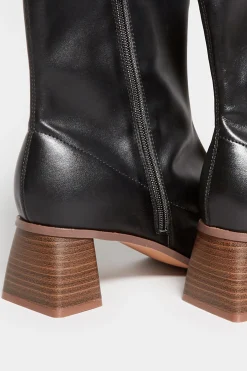 M&Co Limited Collection Limited Collection Black Square Toe Block Heel Boots In Extra Wide Eee Fit><noscript><img width=