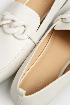 M&Co Limited Collection Limited Collection Ivory White Chain Loafers In Wide E Fit><noscript><img width=