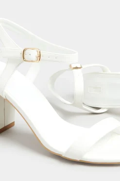 M&Co Limited Collection Limited Collection White Block Heel Sandal In Wide E Fit & Extra Wide Fit><noscript><img width=