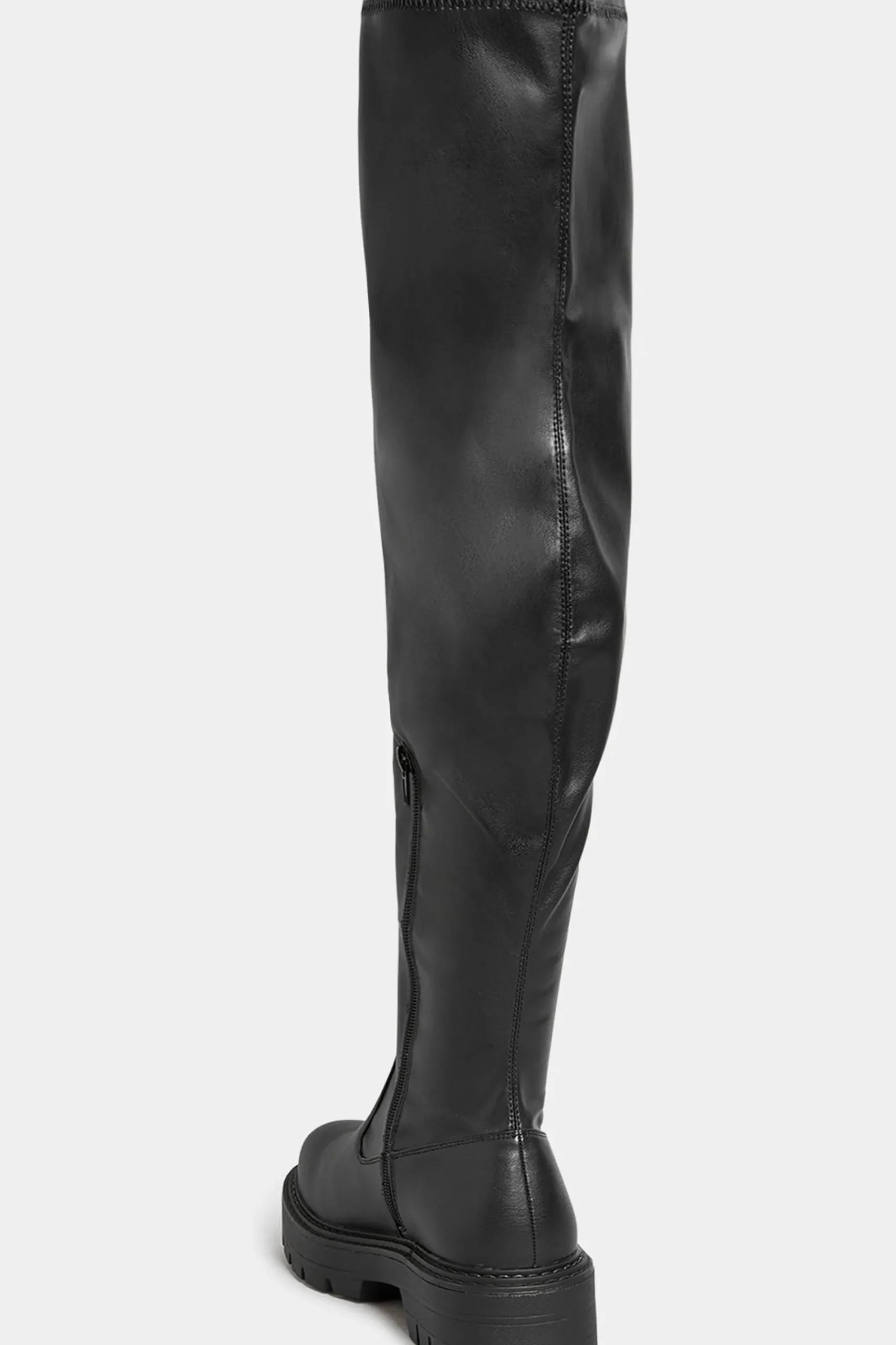 M&Co Limited Collection Limited Collection Black Over The Knee Chunky Boots In Wide E Fit & Extra Wide Eee Fit>Women Boots