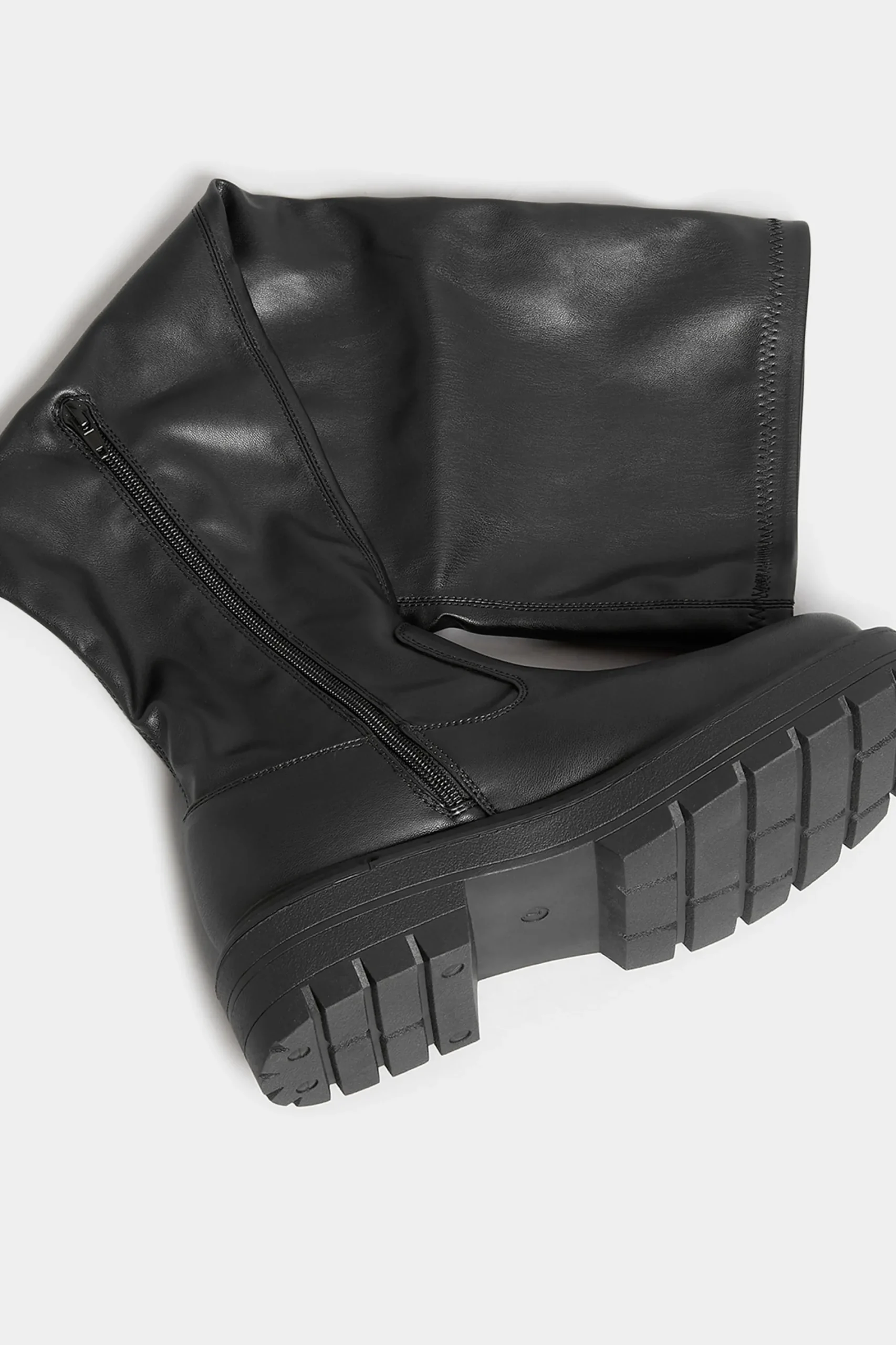 M&Co Limited Collection Limited Collection Black Over The Knee Chunky Boots In Wide E Fit & Extra Wide Eee Fit>Women Boots