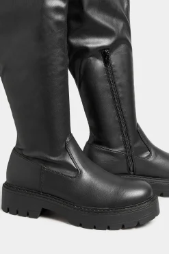 M&Co Limited Collection Limited Collection Black Over The Knee Chunky Boots In Wide E Fit & Extra Wide Eee Fit><noscript><img width=