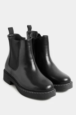M&Co Limited Collection Limited Collection Black Faux Leather Chelsea Boots In Extra Wide Eee Fit>Women Boots