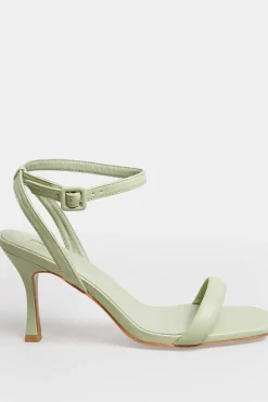 M&Co Limited Collection Limited Collection Green Padded Strap Heeled Sandals In Extra Wide Eee Fit><noscript><img width=