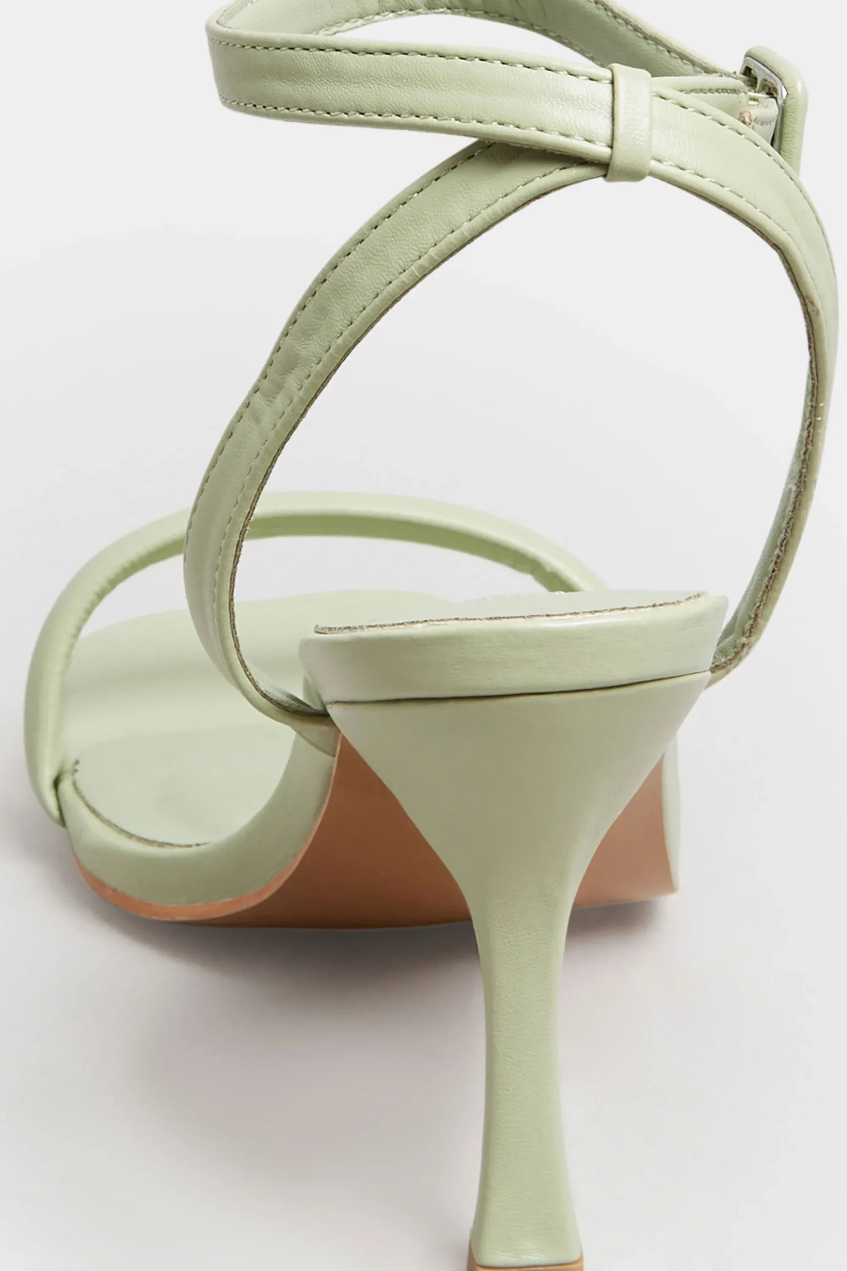 M&Co Limited Collection Limited Collection Green Padded Strap Heeled Sandals In Extra Wide Eee Fit>Women Heels