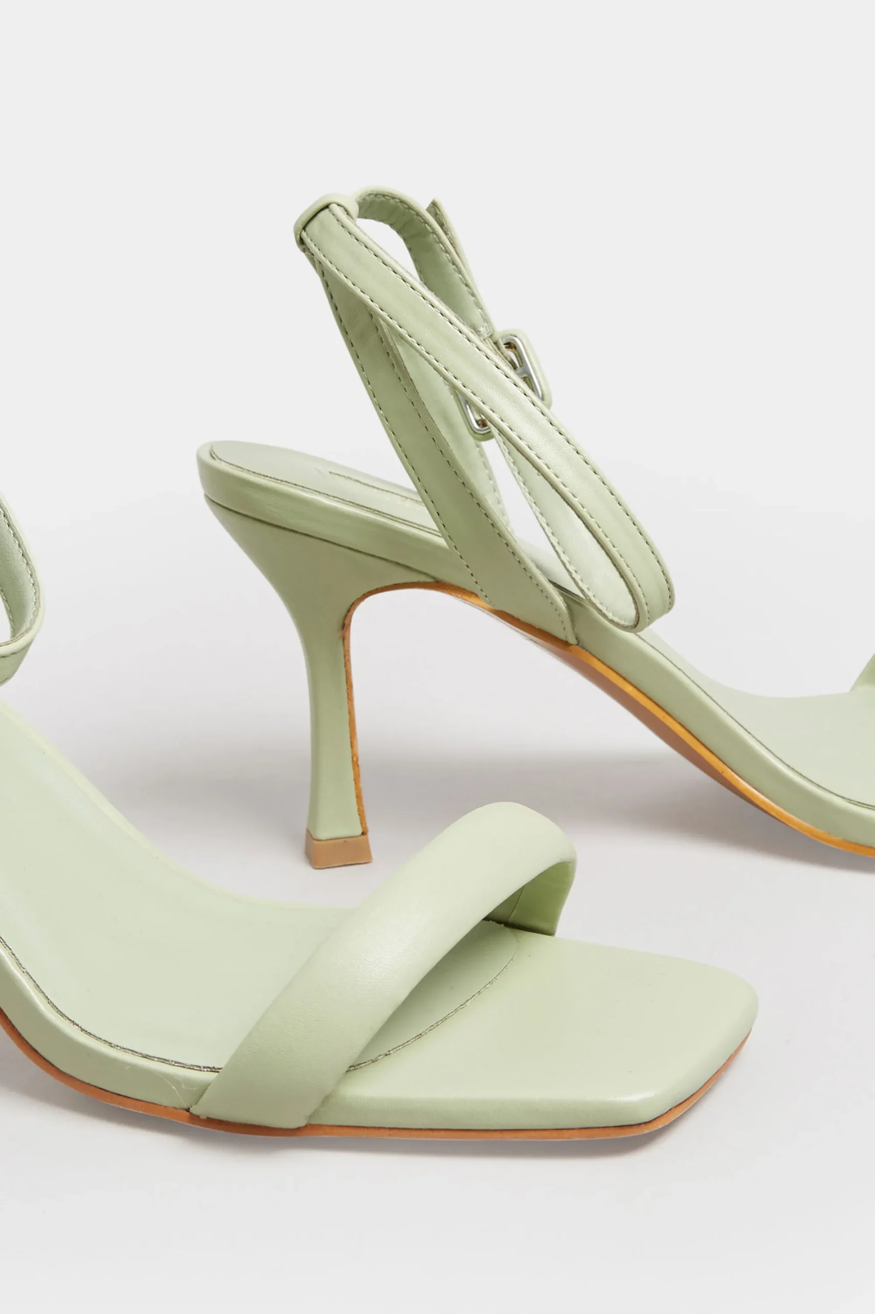 M&Co Limited Collection Limited Collection Green Padded Strap Heeled Sandals In Extra Wide Eee Fit>Women Heels