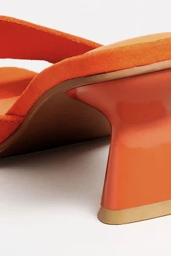 M&Co Limited Collection Limited Collection Orange Kitten Heel Mule In Wide E Fit & Extra Wide Eee Fit><noscript><img width=