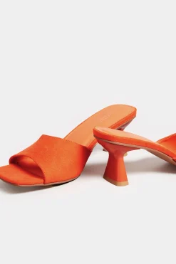 M&Co Limited Collection Limited Collection Orange Kitten Heel Mule In Wide E Fit & Extra Wide Eee Fit><noscript><img width=