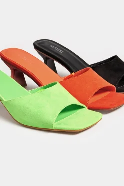 M&Co Limited Collection Limited Collection Orange Kitten Heel Mule In Wide E Fit & Extra Wide Eee Fit><noscript><img width=