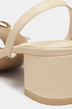 M&Co Limited Collection Limited Collection Beige Brown Buckle Slingback Block Heel Sandal In Wide E Fit><noscript><img width=