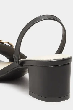 M&Co Limited Collection Limited Collection Black Buckle Block Heeled Sandal In Wide E Fit & Extra Wide Eee Fit><noscript><img width=