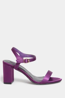 M&Co Limited Collection Limited Collection Purple Block Heel Sandal In Wide E Fit & Extra Wide Eee Fit><noscript><img width=